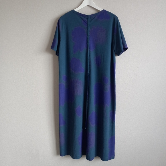 COS Drawstring Organic Cotton T-Shirt Midi Dress Blue L - Picture 6 of 15